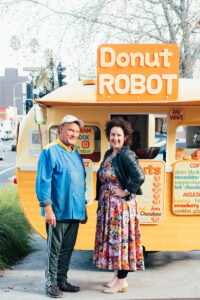 Colour, sugar and Steve’s cheeky charm combine at Tennyson Street’s Donut Robot. Photo: Florence Charvin