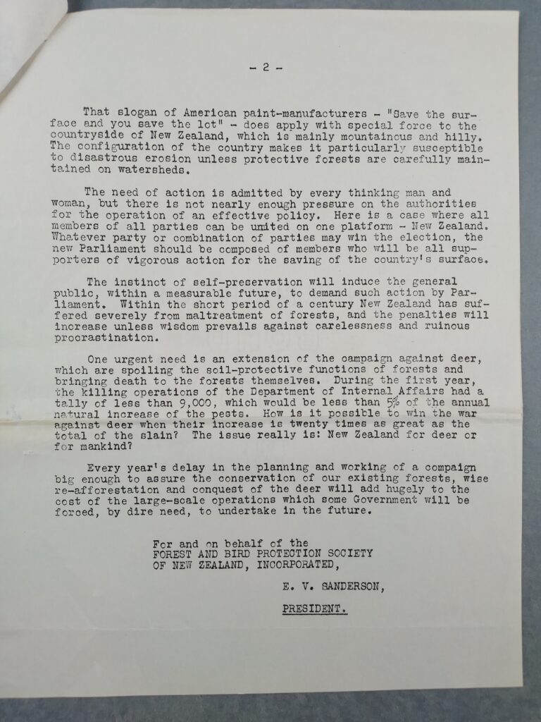Val Sanderson election letter to all candidates Nov 1935 p2 copy