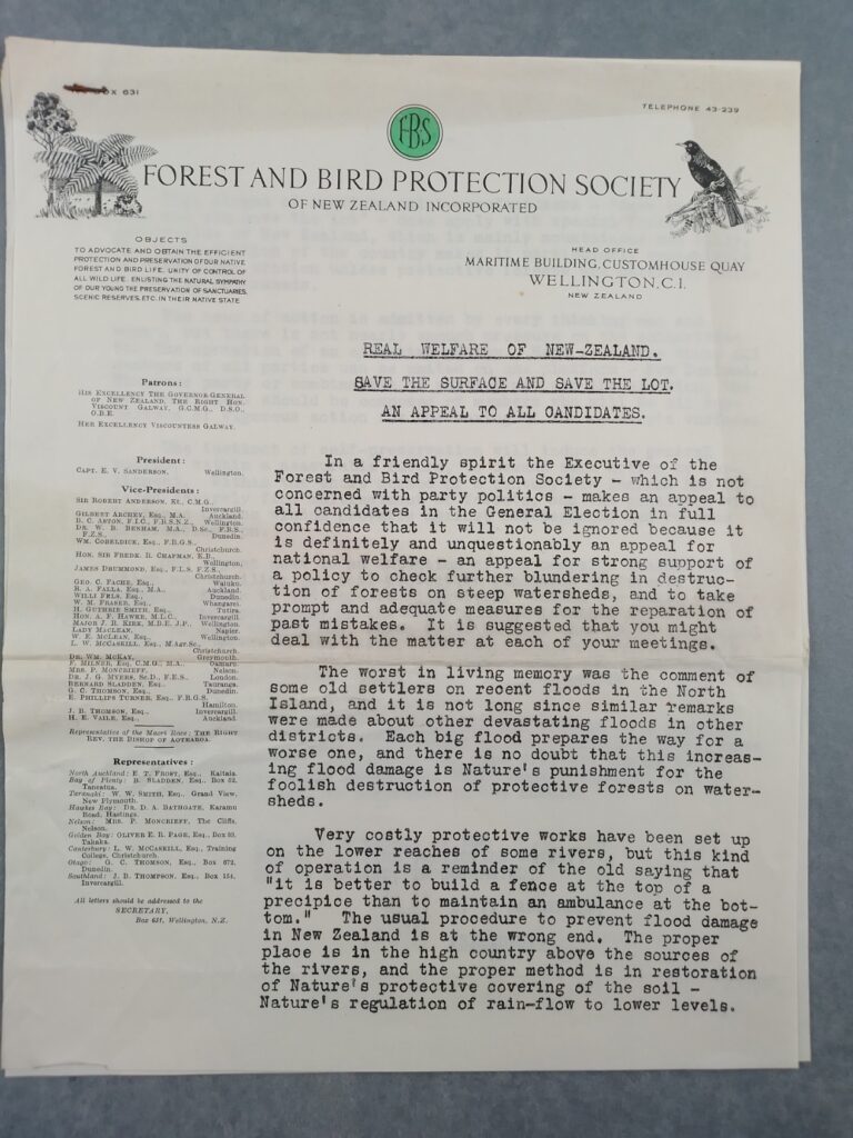Val Sanderson election letter to all candidates nov 1935 p1 copy